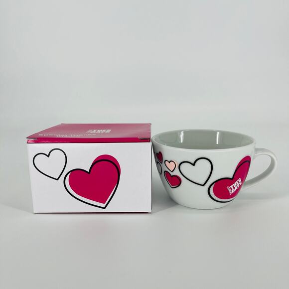 Set Of 2 T-Mobile Tuesdays Valentines Day Hearts Love Coffee Mug /Tea Cup - NIB - Picture 2 of 16